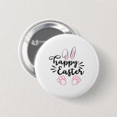 Badge Rond 5 Cm Joyeux Pâques (Devant & derrière)