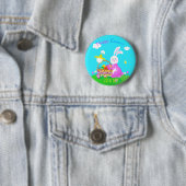 Badge Rond 5 Cm Joyeux Pâques (En situation)