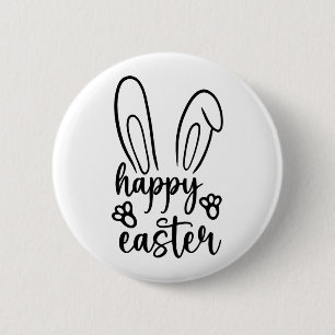 Badge Rond 5 Cm Joyeux Pâques Jour Funny Oeufs Rabbit Drôle T-shir