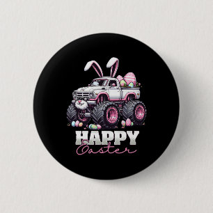 Badge Rond 5 Cm Joyeux Pâques Monster Truck Lapin de Pâques Monste