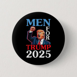 Badge Rond 5 Cm Joyeux Père Day Men pour Trump 2025 Papa Papa Hus