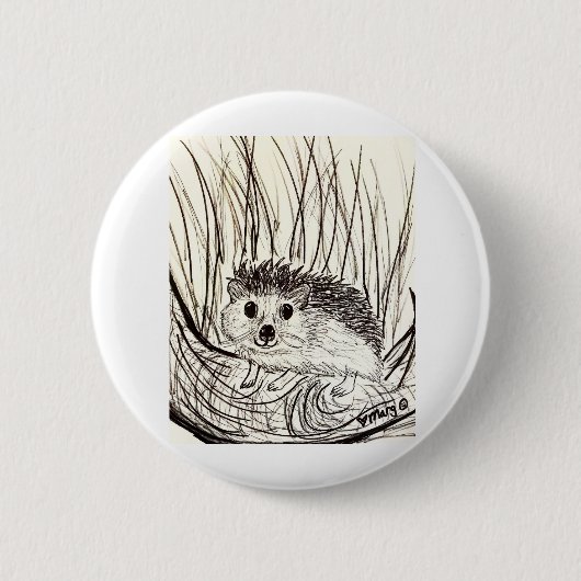 Badge Rond 5 Cm Joyeux petit hérisson (Devant)