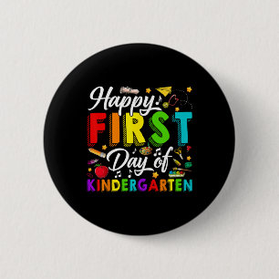 Badge Rond 5 Cm Joyeux premier jour de maternelle retour à l'école