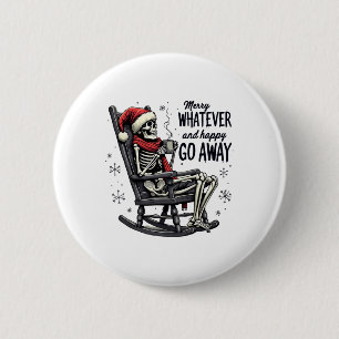 Badge Rond 5 Cm Joyeux Quand Même Et Joyeux Noël Va-T-En Drôle Q