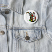 Badge Rond 5 Cm Joyeux rennes de Noël (En situation)