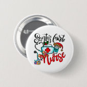 Badge Rond 5 Cm Joyeux rennes de Noël (Devant & derrière)