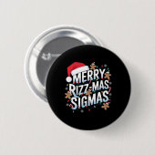 Badge Rond 5 Cm Joyeux Rizz Mas Sigmas Funny Alpha Noël Père Noël (Devant & derrière)