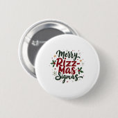 Badge Rond 5 Cm Joyeux Rizz Mas Sigmas Funny Gen Alpha Xmas Père N (Devant & derrière)