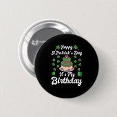 Badge Rond 5 Cm Joyeux Saint Patrick C'est mon anniversaire (Devant & derrière)