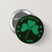 Badge Rond 5 Cm Joyeux Shamrock de la Saint Patrick et béni mais (Devant & derrière)