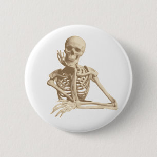 Badge Rond 5 Cm Joyeux squelette