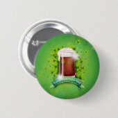 Badge Rond 5 Cm Joyeux St. Patrick's Day Mug of Beer (Devant & derrière)