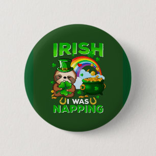 Badge Rond 5 Cm Joyeux St. Patrick's Day Sloth bouton