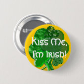 Badge Rond 5 Cm Joyeux St. Patty's Day - Bouton/Épingle - Personna (Devant & derrière)