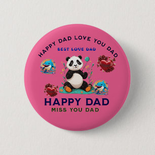 Badge Rond 5 Cm Joyeux T-shirt de la Fête des Pères