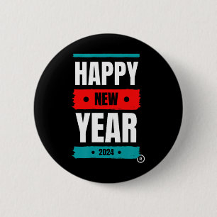 Badge Rond 5 Cm Joyeux T-shirt Nouvel An - Fête drôle - années heu