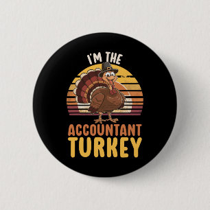 Badge Rond 5 Cm Joyeux Thanksgiving Comptabilité Jour de la dinde