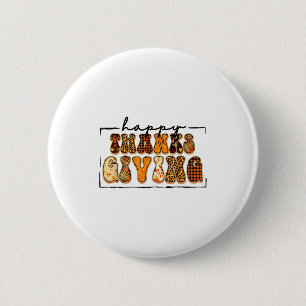 Badge Rond 5 Cm Joyeux Thanksgiving pour la journée de la dinde en