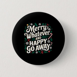 Badge Rond 5 Cm Joyeux Tout Et Heureux Partir Noël Drôle Q