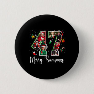 Badge Rond 5 Cm Joyeux Trumpmas 47 Famille Correspondant Pj Fantas