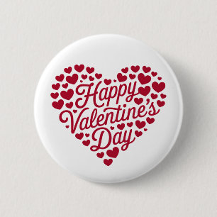 Badge Rond 5 Cm Joyeux Valentines Day Valentine Love Heart