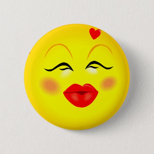 Badge Rond 5 Cm Joyeux visage (Devant)