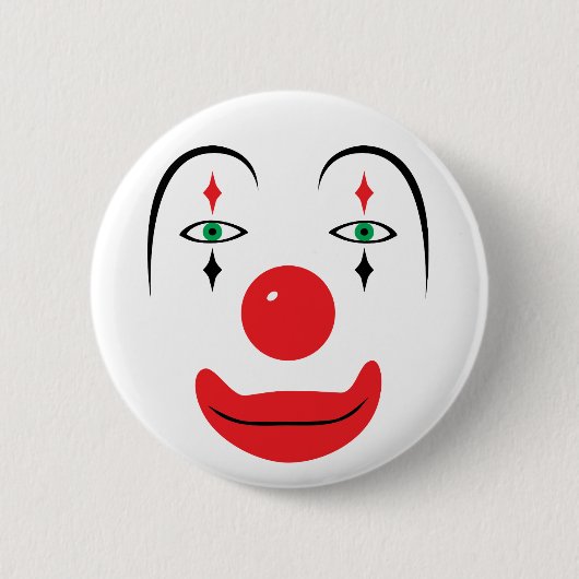 Badge Rond 5 Cm Joyeux visage de clown (Devant)