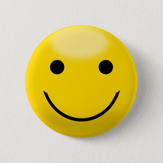 Badge Rond 5 Cm Joyeux visage jaune (Devant)
