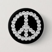 Badge Rond 5 Cm Joyeux visage paix (Devant)