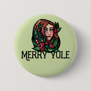 Badge Rond 5 Cm Joyeux Yule