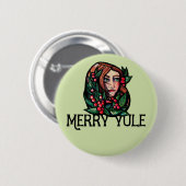 Badge Rond 5 Cm Joyeux Yule (Devant & derrière)