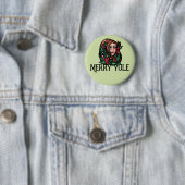 Badge Rond 5 Cm Joyeux Yule (En situation)
