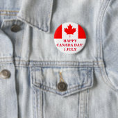 BADGE ROND 5 CM JOYEZ LA JOURNÉE DU CANADA! (En situation)