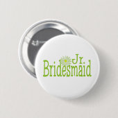 Badge Rond 5 Cm Jr. Bridesmaid/ Thème Daisy (Devant & derrière)