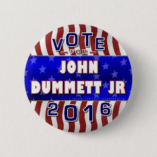 Badge Rond 5 Cm JR républicain 2016 de président de John Dummett