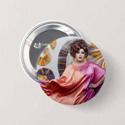 Badge Rond 5 Cm Juanita DAVANTAGE ! (Devant & derrière)