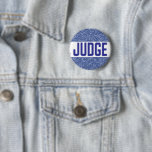 Badge Rond 5 Cm Juge du concours<br><div class="desc">Juge badge pour concours et concours. Faux parties scintillant pétillante avec texte typographique. Le bouton moderne facile à lire est parfait pour les concours et les événements qui nécessitent un juge. Idéal pour 4 juillet événements estivaux.</div>