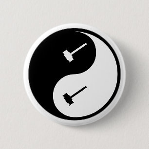 Badge Rond 5 Cm Jugement de Yin Yang