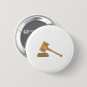Badge Rond 5 Cm Juges Gavel (Devant & derrière)