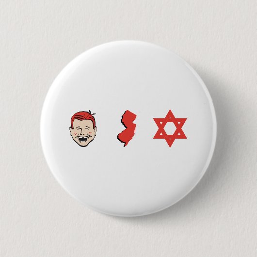 Badge Rond 5 Cm Juif du Jersey de gingembre (Devant)