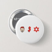 Badge Rond 5 Cm Juif du Jersey de gingembre (Devant & derrière)
