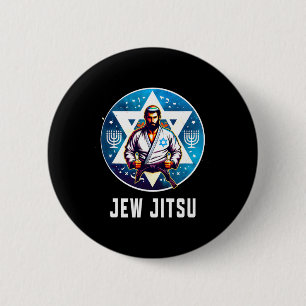 Badge Rond 5 Cm Juif Juif Jitsu Drôle Hanoukka Rabbi Karate Chanu