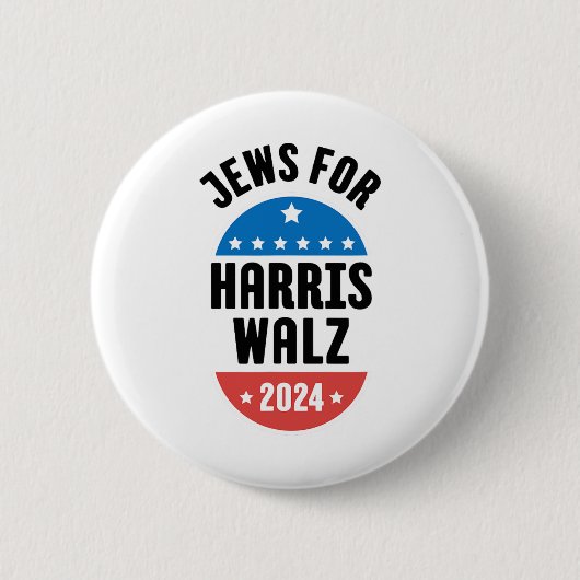Badge Rond 5 Cm Juifs pour Harris Wheimer 2024 (Devant)