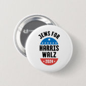 Badge Rond 5 Cm Juifs pour Harris Wheimer 2024 (Devant & derrière)