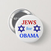 Badge Rond 5 Cm Juifs pour le bouton d'Obama 2012 (Devant & derrière)