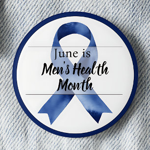 Badge Rond 5 Cm Juin Mois de la santé des hommes