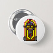 Badge Rond 5 Cm Juke-box d'années '50 (Devant & derrière)