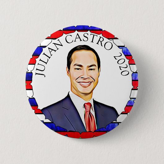 Badge Rond 5 Cm Julian Castro pour le soutien électoral du préside (Devant)