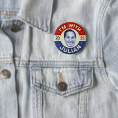 Badge Rond 5 Cm Julian Castro Président 2020 Démocrate Photo Retro (En situation)