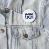 Badge Rond 5 Cm Julian libre Assange - WikiLeaks (En situation)